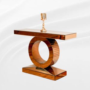 Glamorous Rose Gold Console Table