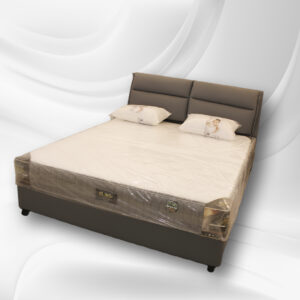 Elegant Platform King Size Bed with Tufted Headboard