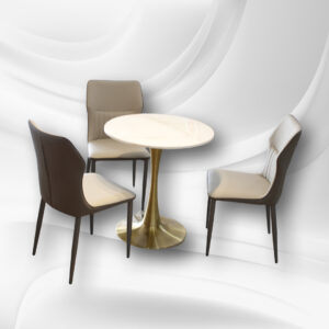 Refined Marble-Top Bistro Set