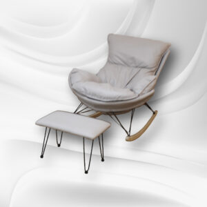 Modern Rocking Chair and Ottoman Set